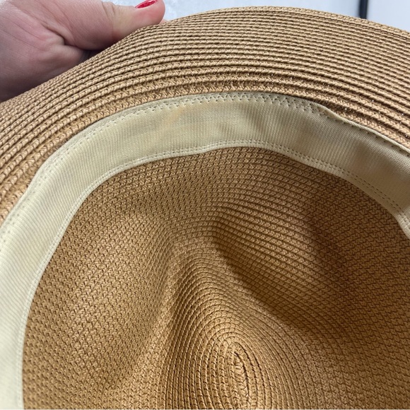 Straw Fedora Beach Sun Hat Wide Brim Panama Roll up Hat UPF 50+ - Picture 5 of 8